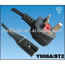 Power Cord cables (UK standard) BS approval mains lead